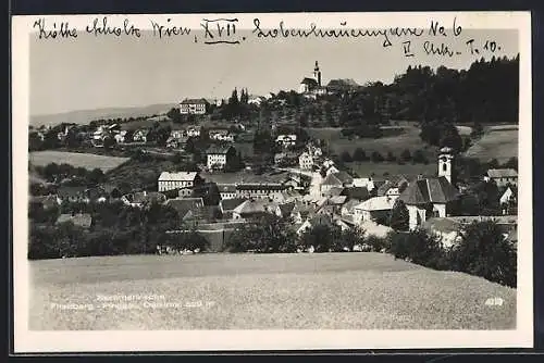 AK Friedberg-Pinggau, Ortsansicht aus der Vogelschau