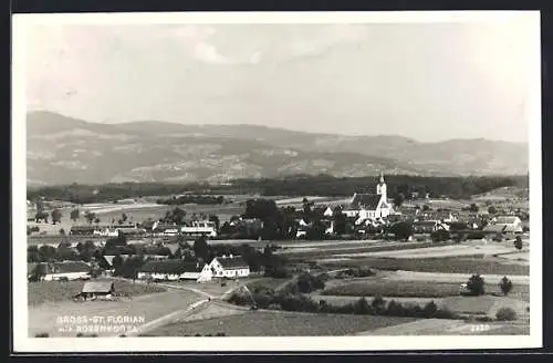 AK Gross-St. Florian, Ortsansicht mit Rosenkogel