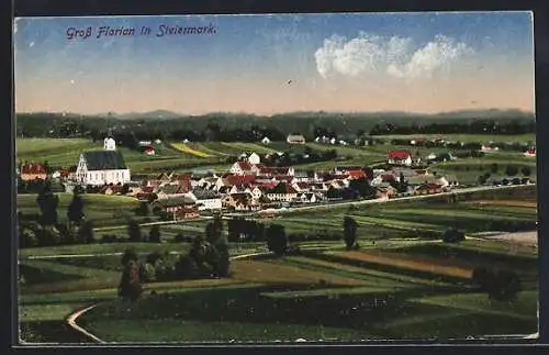 AK Gross Florian in Steiermark, Panorama aus der Vogelschau