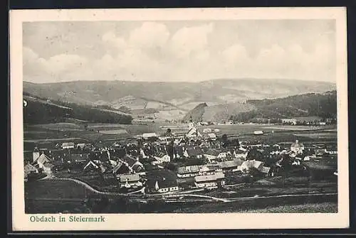 AK Obdach in Steiermark, Teilansicht mit Kirche