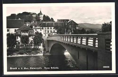 AK Bruck a.d. Mur, Partie an der neuen Brücke