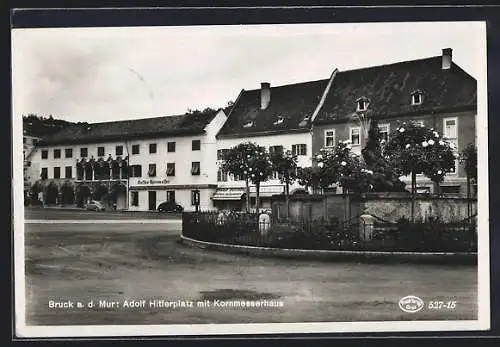 AK Bruck a. d. Mur, platz mit Kornmesserhaus