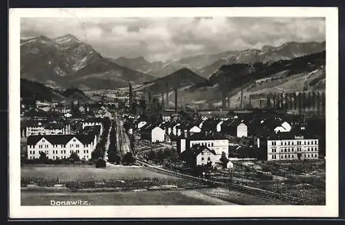 AK Donawitz, Ortsansicht aus der Vogelschau