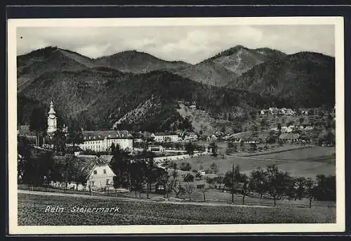 AK Rein /Steiermark, Totalansicht von einen Berg aus