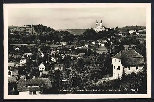 AK Rettenbach /Steiermark, Ortsansicht mit Maria Trost