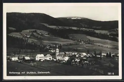 AK Rettenegg /Steiermark, Totalansicht mit Stuhleck