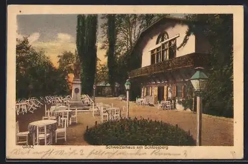 AK Graz, Gasthaus Schweizerhaus am Schlossberg