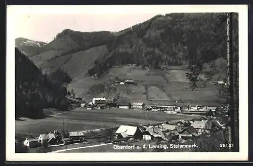 AK Oberdorf a. d. Laming, Ortsansicht aus der Vogelschau