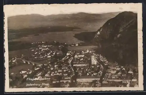 AK Judenburg /Steiermark, Totalansicht vom Flugzeug aus