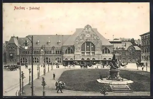 AK Aachen, Blick zum Bahnhof