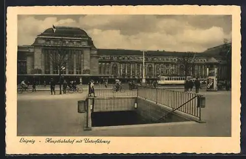 AK Leipzig, Bild vom Hauptbahnhof