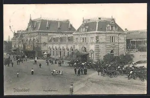 AK Düsseldorf, Blick auf den Hauptbahnhof