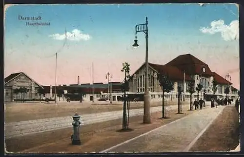 AK Darmstadt, Strasse am Hauptbahnhof