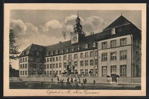 AK Offenbach a. M., Partie am neuen Gymnasium
