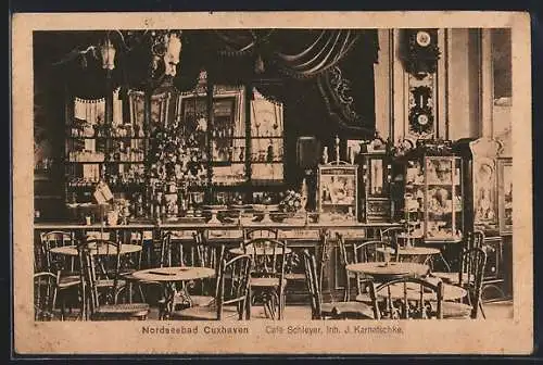 AK Cuxhaven, Café Schleyer, Bes. J. Karnatschke