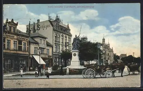 AK Cuxhaven, Deichstrasse mit Geschäften