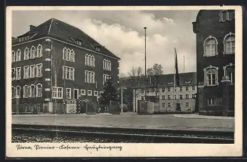 AK Pirna, Haupteingang der Pionier-Kaserne