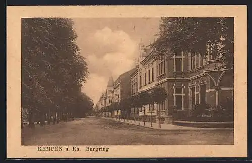 AK Kempen a. Rh., Blick in die Burgringstrasse