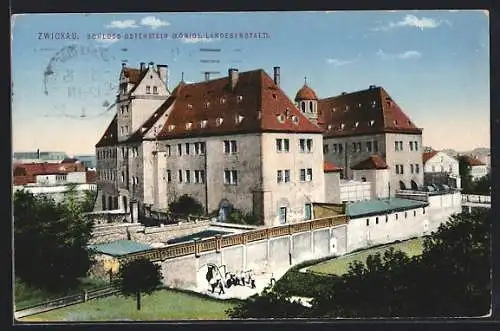 AK Zwickau, Schloss Osterstein (Königl. Landesanstalt)