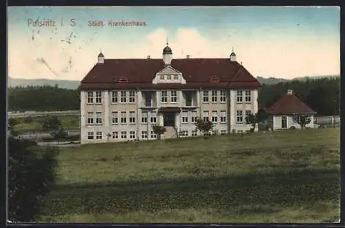 AK Pulsnitz /Sachsen, Städtisches Krankenhaus