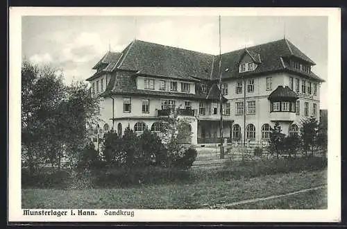 AK Munsterlager i. Hann., Blick auf das Hotel Sandkrug