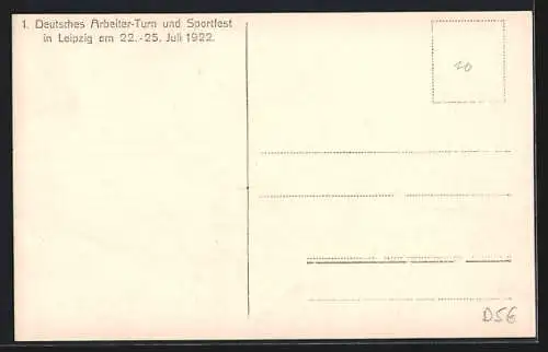 Foto-AK Leipzig, 1. Deutsches Arbeiter-Turnf- und Sportfest 1922, Sportler machen Liegestütze