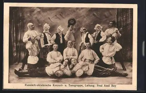 AK Russisch-ukrainische Konzert- u. Tanzgruppe, Leitung Fred Asse Bey