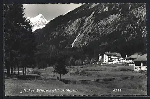 AK St. Martin, Teilansicht mit Hotel Wiesenhof