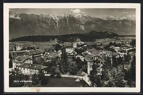 AK Igls, Ortsansicht mit Nordkette