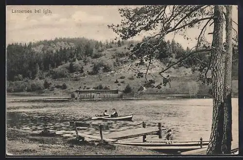 AK Igls, Ruderboot auf dem Lansersee