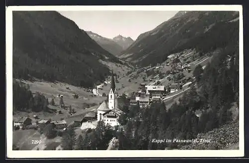 AK Kappl im Paznauntal, Ortsansicht mit der Kirche