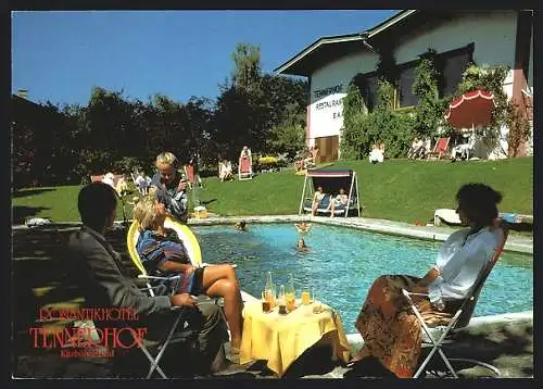 AK Kitzbühel /Tirol, Hotel Tennerhof, Gäste am Schwimmbecken