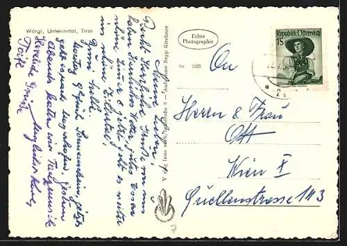 AK Wörgl /Unterinntal, Gasthof neue Post v. Andrä Lenk, Kirche