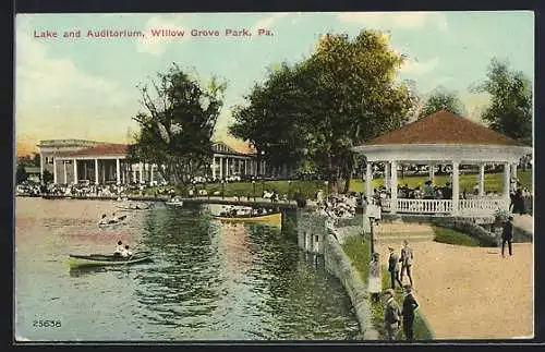 AK Willow Grove, PA, Park, Lake and Auditorium