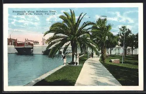 AK Tampa, FL, Plant Park, Promenade along Hillsboro River