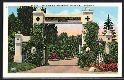 AK Oceanside, CA, Gateway of the Rosicrucian Fellowship