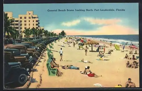 AK Fort Lauderdale, FL, General Beach Scene Looking North