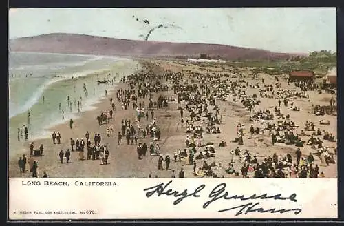 AK Long Beach, CA, Aerial View of the Beach