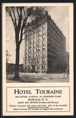 AK Buffalo, NY, Hotel Touraine, Delaware Avenue at Johnson Park