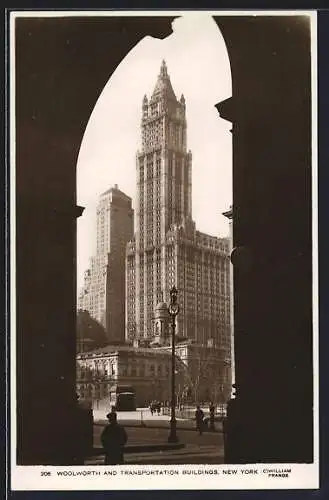 AK New York, NY, Woolworth and Transportation Buildings