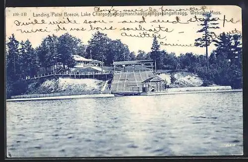 AK Webster, MA, Landing Point Breeze at Lake Chargoggagoggmanchau...