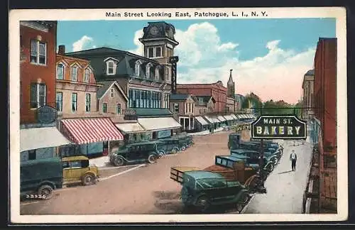 AK Patchogue, NY, Main Street Looking East