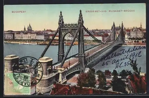 AK Budapest, Die Elisabet-Brücke