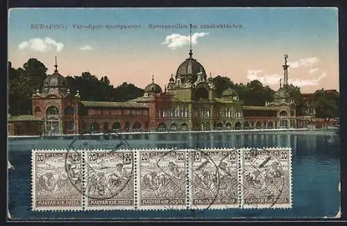 AK Budapest, Sportpavillon im Stadtwäldchen