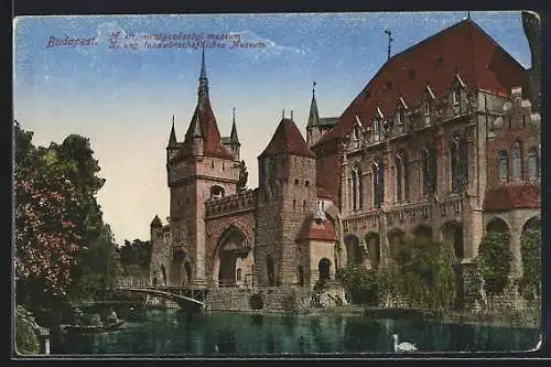 AK Budapest, Blick auf Landwirtschaftliches Museum