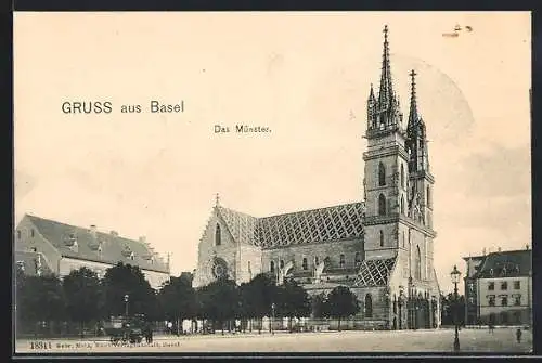 AK Basel, Blick auf das Münster