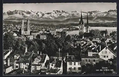 AK Zürich, Teilansicht von der Urania aus