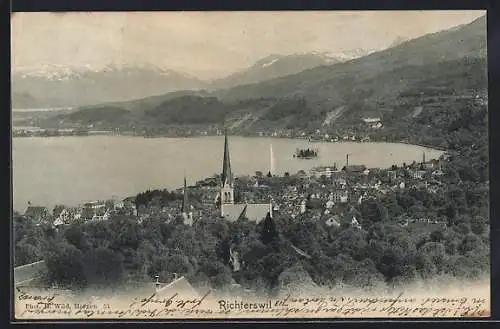 AK Richterswil, Ortsansicht am See