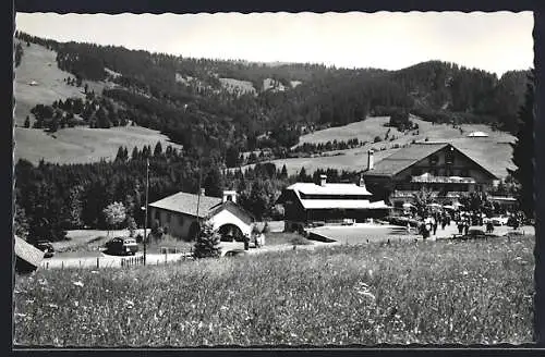 AK Les Paccots /Chatel-St.-Denis, Chapelle N. D. des Neiges et Hotel Corbetta