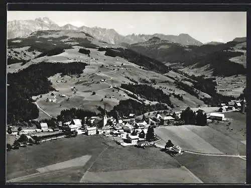 AK Hemberg, Gesamtansicht mit Säntis vom Flugzeug aus